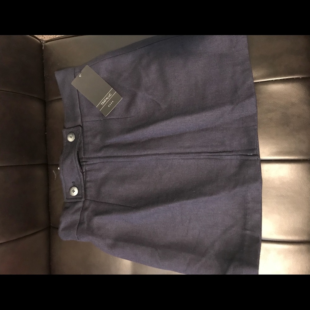 Zara trafaluc wool mini skirt